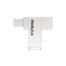 14日0点、限量500件：ThinkPlus联想64G金属U盘 USB3.2&Type-C双接口大容量手机电脑两用 MU90系列