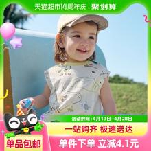 巴拉巴拉 婴儿背心宝宝上衣男女童夏季2025新款甜美时尚全棉舒适萌