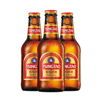 青岛啤酒 TSINGTAO 小棕金11度 258mL 12瓶 赠青岛瓶酒500ml*4罐