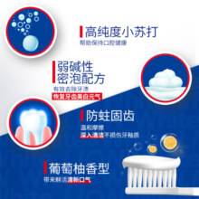 狮王（Lion）小苏打国产牙膏  狮王牙膏  含氟牙膏 葡萄柚小苏打清新口气 120g 3支