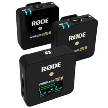 RODE罗德麦克风Wireless Go II无线领夹一拖二户外带货直播录音采访访谈VLOG电脑相机手机款-标配