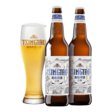 20点：TSINGTAO 青岛啤酒 全麦白啤精选麦芽酿造瓶装箱啤 10度 500mL 12瓶 (赠白啤330ml*6）*2件