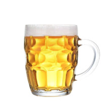 20点：啤酒杯精酿扎啤杯套装玻璃杯家用 菠萝啤酒杯2个255ML 2件