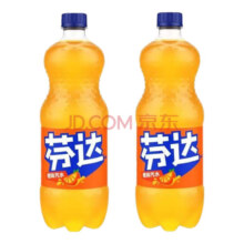 可口可乐 芬达橙味汽水1L*2瓶