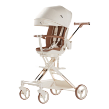 普洛可（PLAYKIDS）遛娃神器X6-4/5可坐可躺睡婴儿宝宝儿童折叠高景观溜娃手推车 X6-4 抱抱熊（MAX）【四段顶棚】