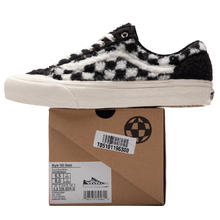 VANS Style 136男女黑色低帮板鞋透气休闲鞋耐磨轻便运动鞋 黑白棋盘格/加绒