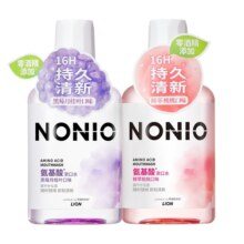 狮王NONIO氨基酸持久清新漱口水有效清洁无酒精450ml果味儿童