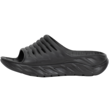 HOKA ONE ONE男女款Ora RecoverySlide奥拉黑色平底拖鞋舒缓运动 BLK-黑色 6