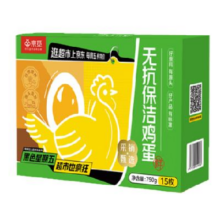 京觅 无抗保洁鲜鸡蛋 15枚1.5斤