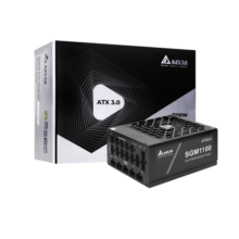 台达（DELTA）SGM1100W黑色 单路12V白金全模全电压台式机电脑电源 ATX3.0/PCIE5.0/支持50系显卡/压纹线
