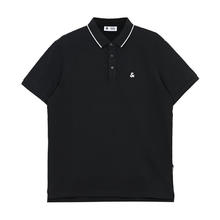 杰克琼斯 罗纹翻领刺绣POLO衫 清仓特价