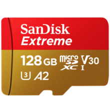 闪迪（SanDisk）128GB TF(MicroSD)内存卡 4K极速金卡A2 V30 U3行车记录仪 运动相机无人机 监控存储卡 读190MB/s