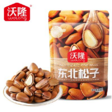 plus：沃隆 袋装东北红松手剥大颗粒原味 开口松子158g 1050颗大颗粒 拍4件