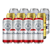 百威（BUDWEISER）经典450ml*4＋黑金500ml*4+冰啤500ml*4 500mL 12罐 组合装