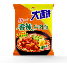88vip、限地区、统一100方便面泡面大面饼香辣牛肉面135g*24袋