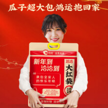 百亿补贴：洽洽大红袋瓜子大礼包800g香原瓜子山焦藤共50小包独立包装坚果