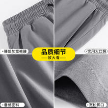 GLM 夏季男款冰丝凉感大码宽松沙滩轻薄青少年薄款休闲短裤 黑#GL纯色 L