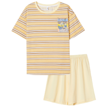 超V:GOSO 夏季薄款睡衣女夏短袖套装女士家居服亲肤透气可外穿睡衣