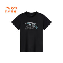 安踏 儿童短T男童短装2025年夏季新款时尚印花纯棉柔软舒适短袖儿童T桖 【速干】多色多尺寸可选54元（需领券）