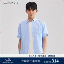GANT 100%纯亚麻 美式休闲衬衫