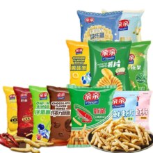 亲亲 虾条 80g*5包 洋葱圈/薯片/虾片/小鱼果 多款多口味任选