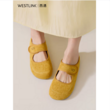 WESTLINK 西遇 2025新款 女式玛丽珍勃肯鞋平底半拖鞋