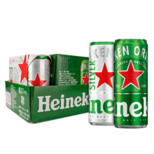 Plus会员:喜力 经典星银组合啤酒 330ml*15罐*3件（赠送喜力啤酒杯）