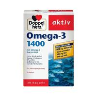 Doppelherz 双心 rTG无腥味深海鱼油软胶囊 1400mg 30粒*3盒