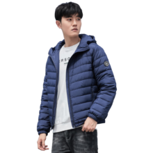 鸭鸭（YAYA）羽绒服男士轻薄短款修身时尚连帽保暖易打理外套简约潮D DYP87A0020-黑色 2XL /185
