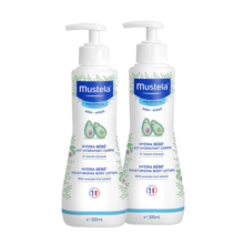 妙思乐（Mustela）婴幼儿贝贝保湿滋润面霜身体乳300ml*2儿童夏季滋养保湿润肤乳