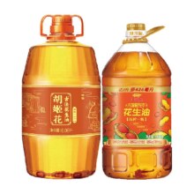 88VIP：胡姬花 古法花生油+金龙鱼不油腻花生油共11.51L*1组