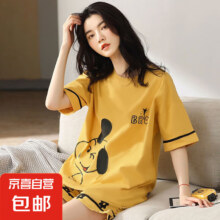 慵懒风 夏季薄款少女时尚短袖短裤卡通两件套
