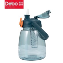 Debo 德铂食品级大肚杯网红男女学生大容量塑料吸管水杯壶900ML 蓝色 900ml