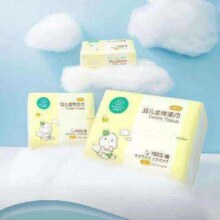 PLUS会员：全棉时代 婴儿棉柔巾纯棉洗脸巾 12*20cm 80抽 6包*2件