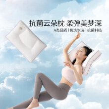 水星家纺枕头枕芯酒店枕头护颈枕头芯家用一对纯棉抗菌可水洗高枕