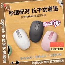 罗技 logitech M196无线蓝牙鼠标iPad苹果笔记本台式电脑游戏办公通用