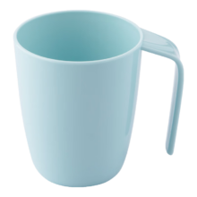 茶花塑料漱口杯 2个斜柄口杯315北欧粉+蓝