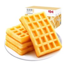 百草味 西式糕点 华夫饼1kg 营养早餐蛋糕手撕面包网红休闲零食整箱