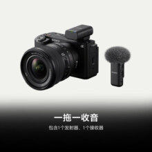 索尼（SONY）ECM-W3S 领夹麦克风 一拖一 数字音频/热靴供电/降噪 小蜜蜂 采访 直播 Vlog