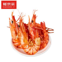 plus：鲜京采 斑节对虾低温烘烤解冻即食 九节虾干250g（25-30只）拍4件