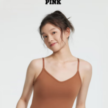 VICTORIA'S SECRET PINK 夏季背心文胸 焦糖棕 纯色款 11247227