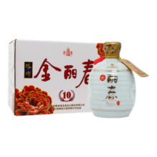 塔牌 绍兴黄酒 10年金丽春花雕酒 手工特型黄酒  添加枸杞龙眼肉 350mL 6瓶 整箱装