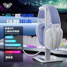 狼蛛 S8游戏耳机头戴式 2.4G无线/蓝牙/ 电脑台狼蛛S8潮音蓝