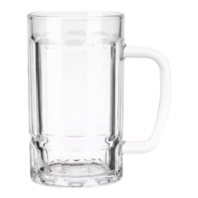 加厚啤酒杯 大容量带把扎啤杯 400ml 3只