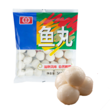 桂冠 鱼丸 340g  冷冻 金线鱼鱼浆 火锅麻辣烫关东煮食材