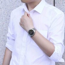 [送定制皮表带][支持后盖定制刻字服务]天王表手表 昆仑系列时尚商务男士手表机械表 男潮流休闲腕表GS5876