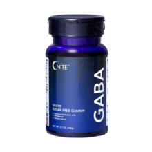 GNITE美国原装进口晚安GABA睡眠软糖氨基丁酸非褪黑素软糖倒时差60粒 葡萄味睡眠糖60粒（买4瓶更划算）