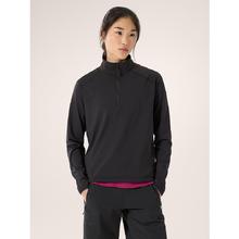 ARC'TERYX 始祖鸟 男女款式厚款保暖中间层抓绒衣 女半拉链黑色Black