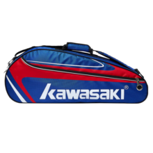 Kawasaki川崎羽毛球包单肩背包网球包男女独立鞋袋羽毛球拍包8327蓝红