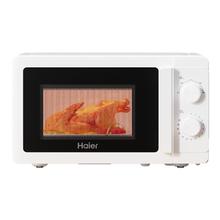海尔 Haier 微波炉家用小型360°转盘 机械式双旋钮5档 加热旋钮操控易洁内胆白色